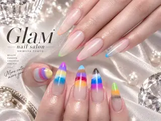 ネイル エツメ💅 長さ出し🎀デザインのネイルデザイン