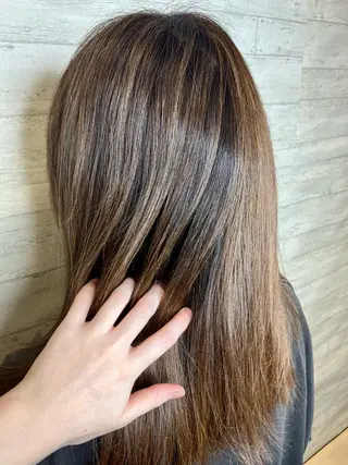 セミロング カラー 小池 穂果/ 府中のヘアスタイル