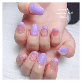 ミディアム ネイル 🐾enen style 🐾のネイルデザイン