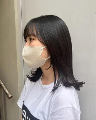 セミロング ヘアアレンジ 韓国好き🇰🇷 美容師MIKUのヘアスタイル