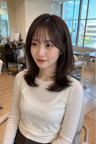 ミディアム 似合わせカット⌇ヘア セット⌇A i🤍のヘアスタイル