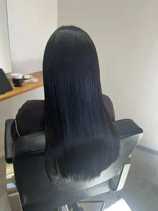 ロング omaフクダ 縮毛矯正/艶髪カラーのヘアスタイル
