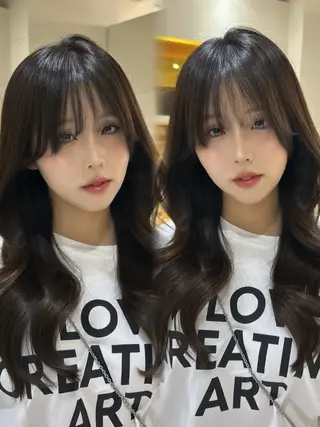 ロング hiyori🎀 韓国レイヤーのヘアスタイル