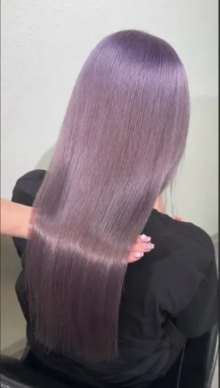 ロング 【ピンク/ラベンダー 】mao🐩💜のヘアスタイル