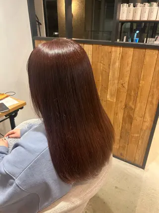 ロング カラー mio 艶カラー/ 縮毛/ブリーチ🫧‪のヘアスタイル