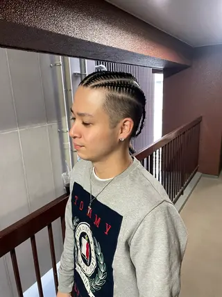 ヘアアレンジ メンズ エクステ/コーンロウ KURUMI⛓️🔥のヘアスタイル