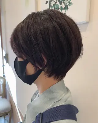ショート カラー 韓国レイヤー×艶髪 ハイトーンRyukiのヘアスタイル