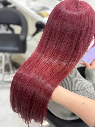 ロング 🎀暖色カラー🎀 韓国ヘア まなかのヘアスタイル