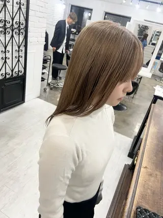 セミロング カラー 札幌ブリーチカラー/ ダブルカラー/ドイのヘアスタイル