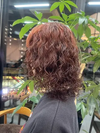 セミロング カラー パーマ 赤み消しカラー /美 髪☘️Reika☘️のヘアスタイル