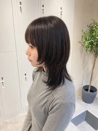 ミディアム カラー 🪞まとまるボブ× 縮毛矯正/敬土🪞のヘアスタイル