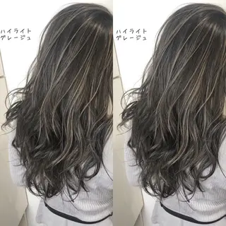 ミディアム カラー あさだ しゅうたろうのヘアスタイル