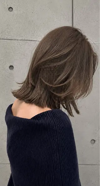 ミディアム カラー パーマ ヘアアレンジ 🌱透明感カラー🌱 レイヤー/コウスケのヘアスタイル
