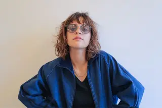 ミディアム パーマ 林 瑠夏のヘアスタイル