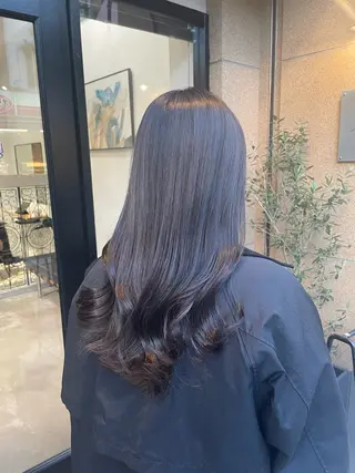 ロング カラー 長谷川 黎のヘアスタイル