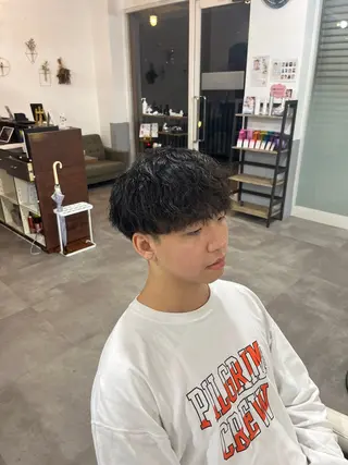 パーマ メンズ 🌱 みよのヘアスタイル