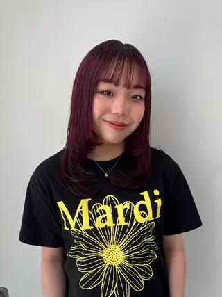 セミロング カラー ブリーチカラー/ ななほ🌷⋆⭒˚のヘアスタイル