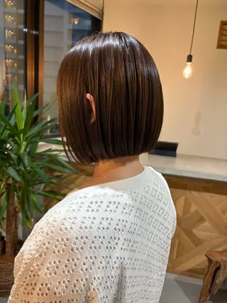 ミディアム ボブ/ショート/小倉 ✂中尾吏穏のヘアスタイル