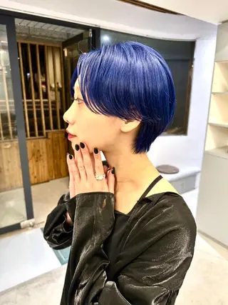 ショート カラー ハイトーンカラー が絶対可愛い✨泰聖✨のヘアスタイル