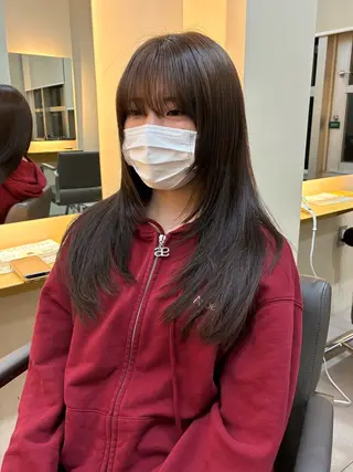 セミロング カラー 中野 佑麻のヘアスタイル