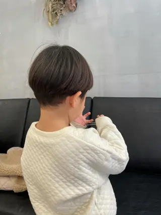 メンズ 暖色カラー🍊 ボブ🌿顔周りcutのヘアスタイル