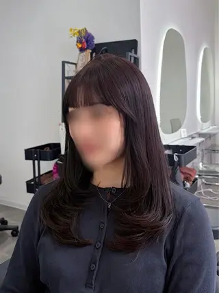 セミロング カラー limitみづき🌙 レイヤーカットのヘアスタイル