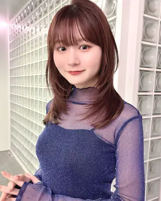 ミディアム 表参道レイヤーカット 髪質改善山岸季生のヘアスタイル