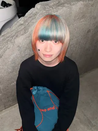 ミディアム カラー デザインカラー /rioのヘアスタイル
