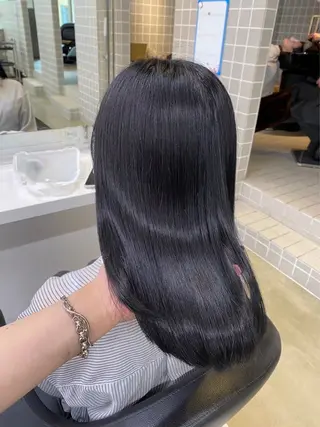 セミロング カラー ヘアアレンジ Over hair_ misakiのヘアスタイル