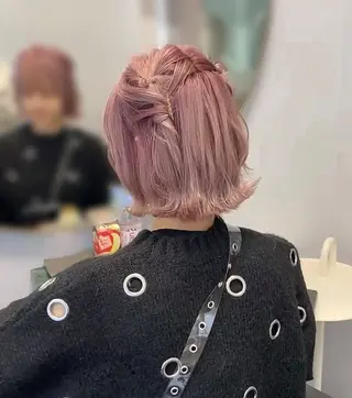 ショート カラー ヘアアレンジ まつ毛パーマ/ ゆうかのマツエク・マツパデザイン