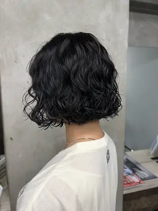ミディアム ナチュラルレイヤー/ ボブパーマ/カネコのヘアスタイル