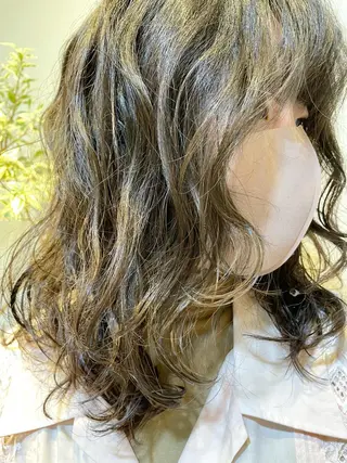 ミディアム パーマ レイヤー/パーマ TAKUYAのヘアスタイル
