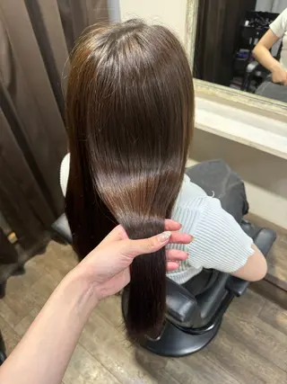ロング Rena/韓国 /ワンホンヘアのヘアスタイル
