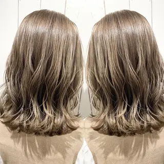 セミロング カラー パーマ ヘアアレンジ 👑指名率No.1 👑坂口飛翔のヘアスタイル