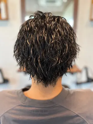 パーマ メンズ リレイス 伊藤愛斗のヘアスタイル