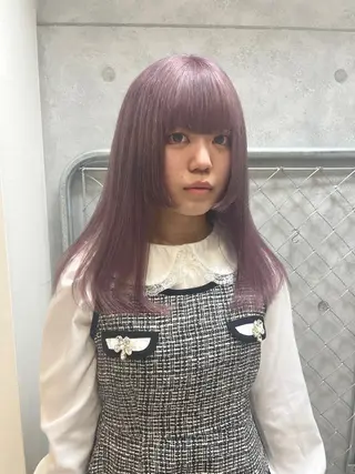 カラー kanta 梅田 韓国ハイトーンのヘアスタイル