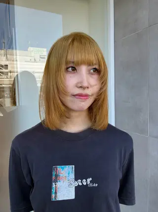 ミディアム カラー momo/ハイトーン /透明感カラー🎀のヘアスタイル