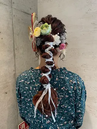 ロング ヘアアレンジ はやしほのか| マンツーマン美容師のヘアスタイル