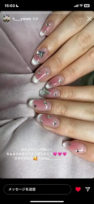 セミロング ネイル tetty nailsalonのネイルデザイン