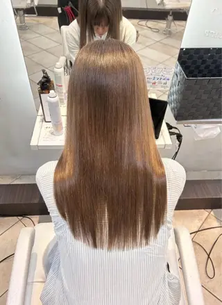 ロング カラー ダブルカラー/ 縮毛矯正🌼畔上のヘアスタイル