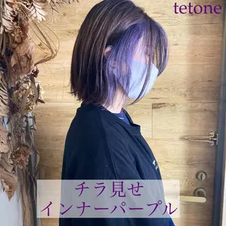 ミディアム カラー テトネ タカシのヘアスタイル