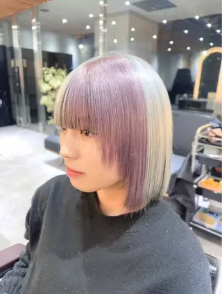 ミディアム カラー レイヤーカット/ ブリーチカラー/雅人のヘアスタイル