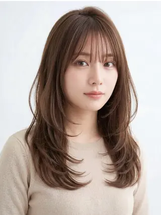 ミディアム カラー 大人レイヤー×艶髪 小久保　春暁のヘアスタイル