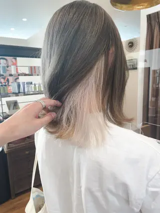 ミディアム カラー 髪質改善/ブリーチ 田代 龍我のヘアスタイル