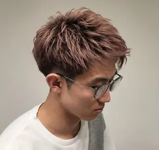 ショート カラー メンズ 【イケメン風パーマ】 SHOFYのヘアスタイル