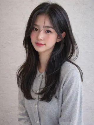 ロング カラー ヘアアレンジ ivybyCIEL 女性専用サロンのヘアスタイル