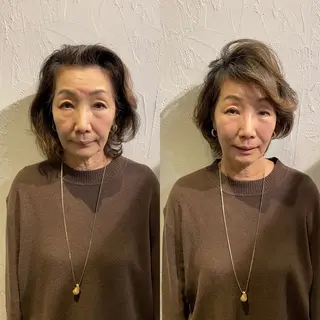ミディアム 髪質改善縮毛矯正 専門店のヘアスタイル