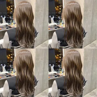 セミロング カラー 透明感カラー🌿 グレージュ🐺陽介のヘアスタイル