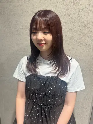 セミロング urara♡/ Bob.透明感カラーのヘアスタイル