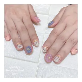ミディアム ネイル 🐾enen style 🐾のネイルデザイン